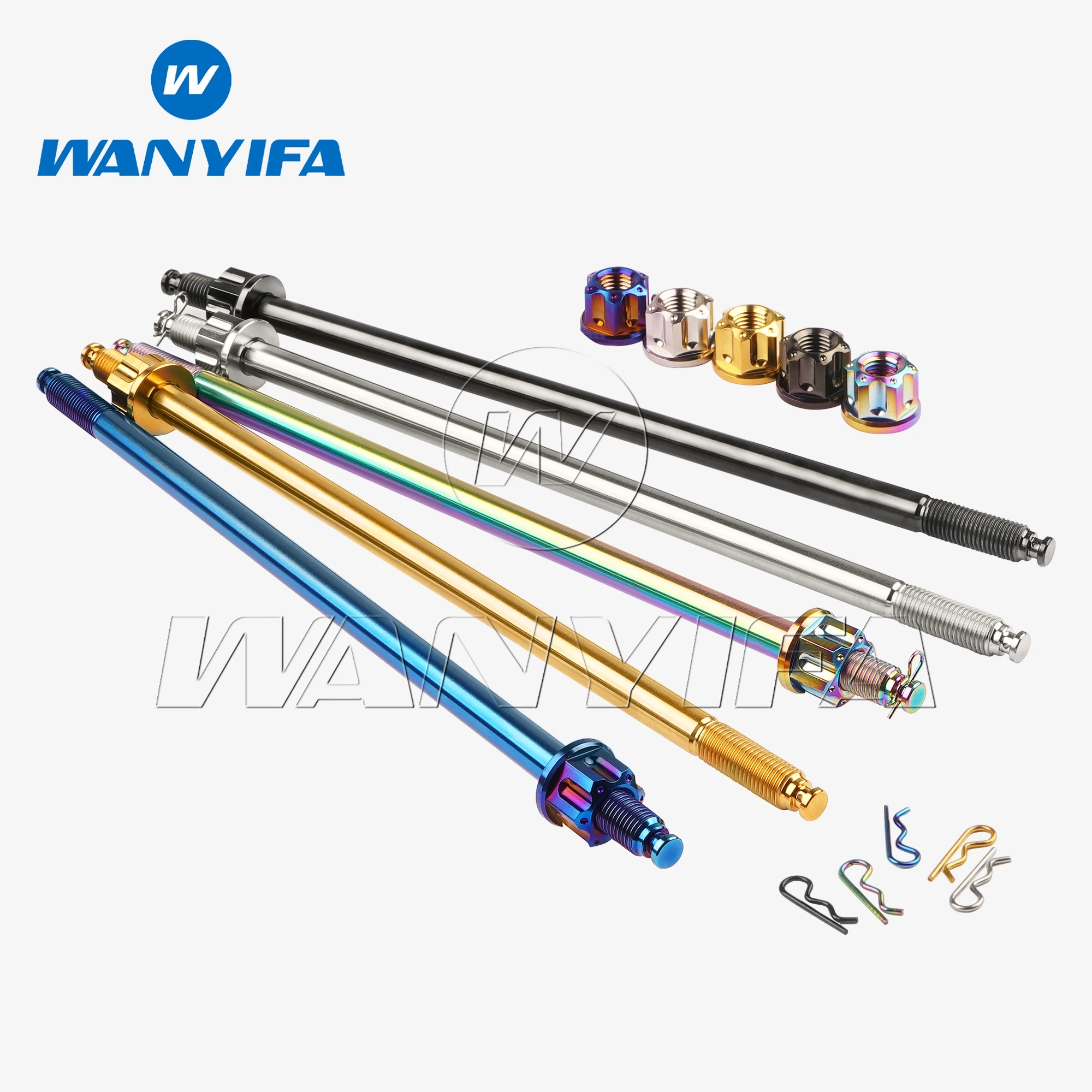 Titanium Parafuso para o Eixo da Roda da Motocicleta Absorção de Choque Modificação do Eixo Central da Roda Dianteira M10x280 mm Nut Pitch 1.25 mm