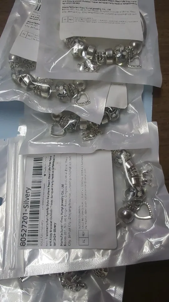 Silver Charm Bracelet | Elephant & Life Tree Design photo review