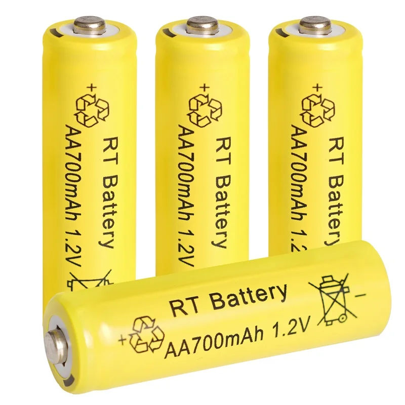 Skywolfeye 4PC AA Battery USB Rechargeable 700mah 1.2V NiMH Long Lasting Power with 4 Slot Charger for Electric Appliance 2