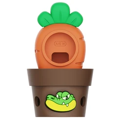 Silicone Charger Dock Holder for Smartwatch Charging Stand (Carrot)