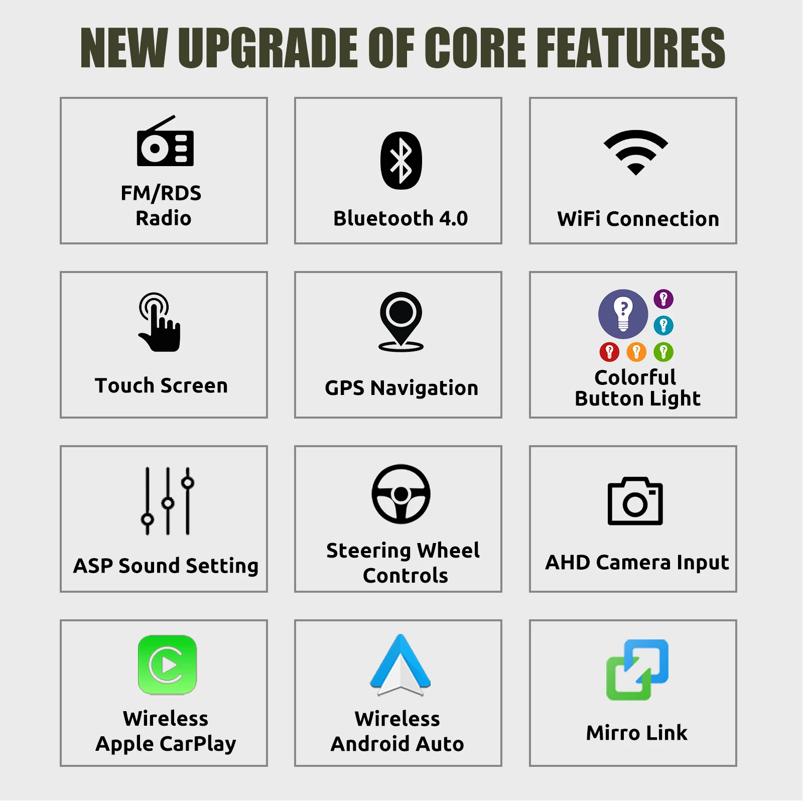 ESSGOO Autoradio Android15 7" 4+64G/6+128G/2+64G für VW Touareg 2003–2010 / T5 Multivan/Transporter 2003–2015 Wireless CarPlay GPS Navigation Android Auto RDS FM Bluetooth RDS Mirror Link Touchscreen Lenkradsteuerung – Detail 18