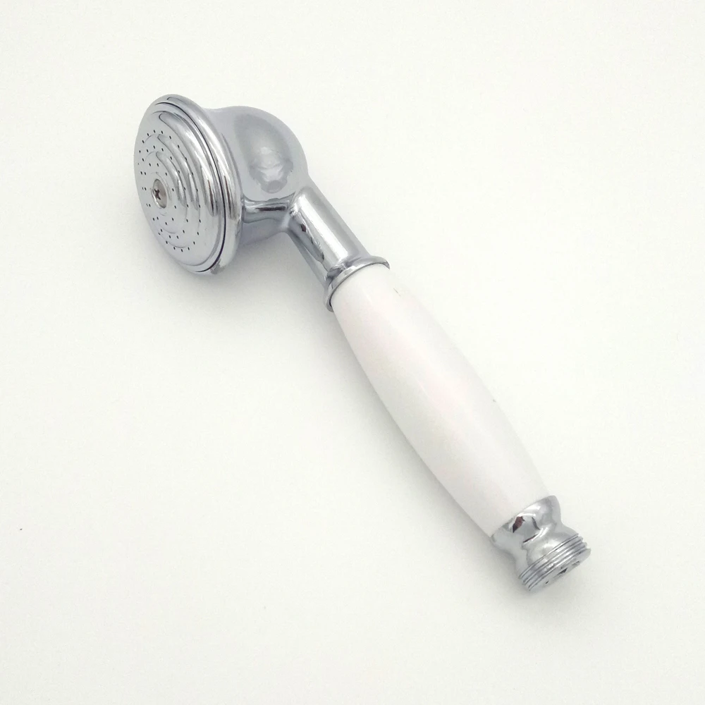 zloog antigo vitoriano cabeça de chuveiro do banheiro metal handheld cromo polido chuveiro handset para torneira torneiras