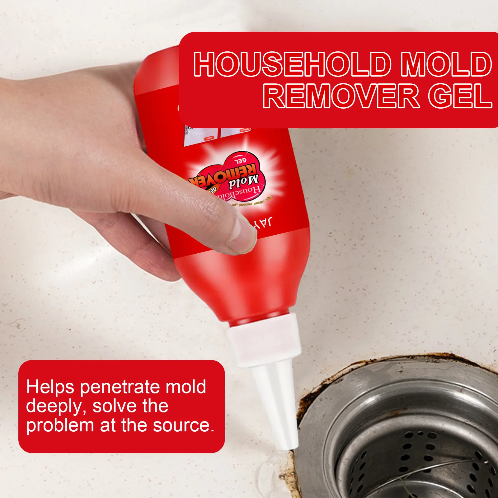 Jaysuing 100ml Mold Mildew Remover Cleaner Wall Kitchen Mold Cleaning Chemical Tiles Bathroom Washing Black Spot Removing Gel