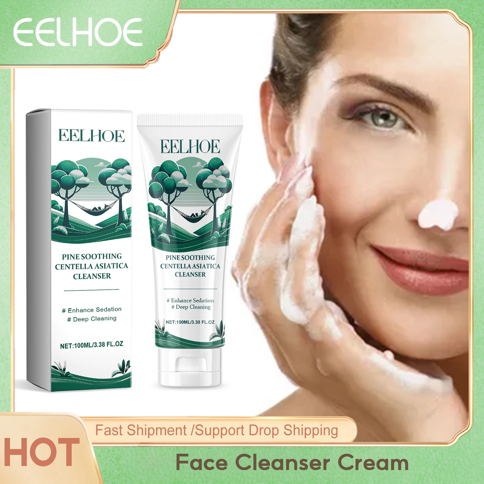 

EELHOE Face Wash Cream Deep Cleansing Foam Remove Blackhead Moisturizing Face Wash Gentle Facial Cleansers Face Washing Product