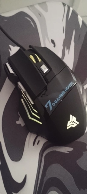 Mouse gamer para jogo computador 3200dpi com LED laser X7 USB Botões Profissional photo review