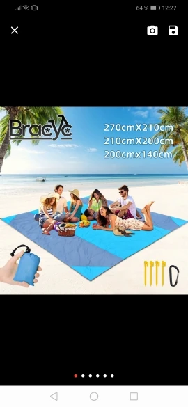 Waterproof Beach Mat Extra Large Outdoor Camping Mat Blanket Folding Sand Free Pocket Mattress Portable Lightweight Picnic Mat photo review