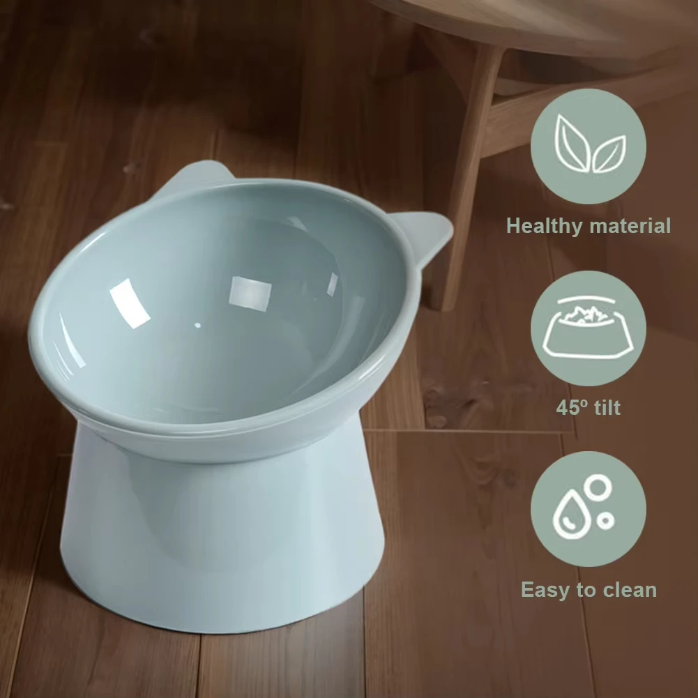 Tilted Cat Food Bowl Elevated Ergonomic Food Dish Anti Vomiting Raised Non Slip for Cats Dogs pet food bowls pet food bowl pet feeding bowls
