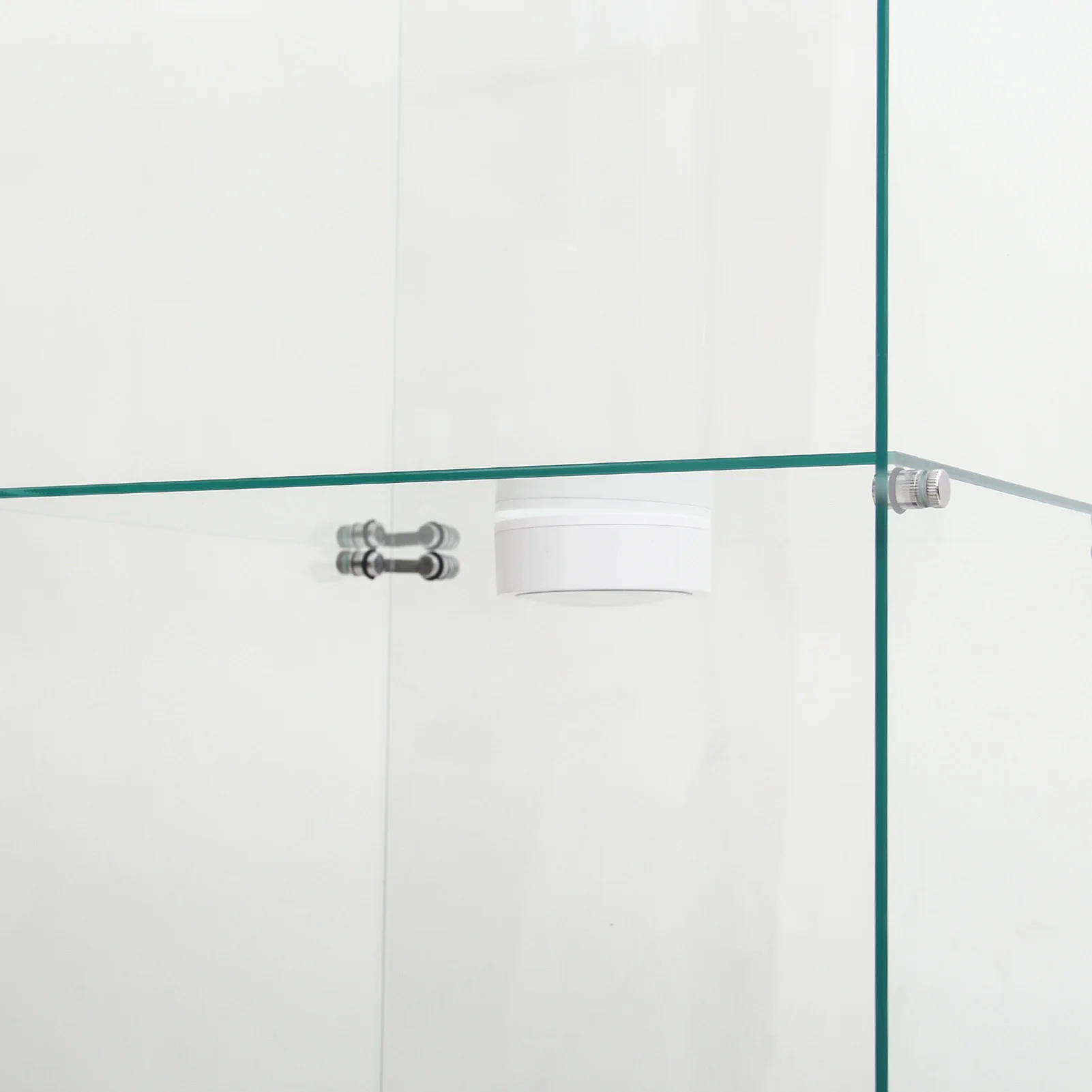 Superaly Moderner Freistehender Vitrinenschrank, 3 Etagen aus Sicherheitsglas mit Einzeltür, für Büro und Wohnzimmer, Schwarz – Detail 12