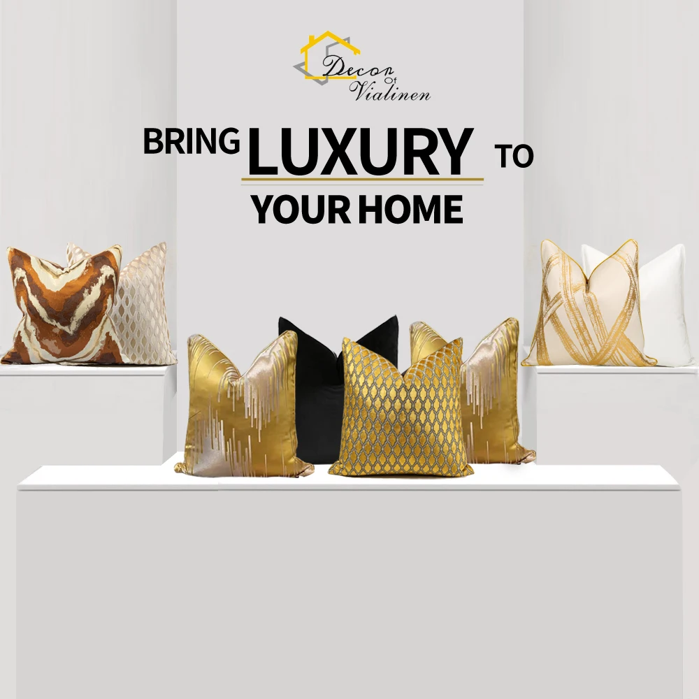 Cushion Covers Gold Embroidery Gold Coloured Cushion Covers 22x22