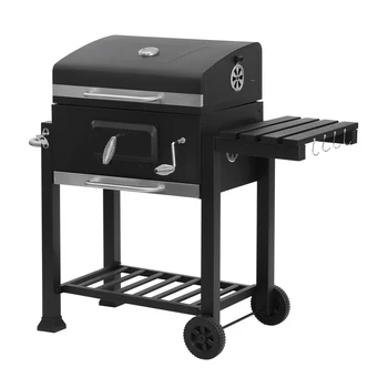 WOLTU griglia a carbone vasca supporto per griglia per Barbecue regolabile in altezza con ruote 113x45.5x100cm griglia per Barbecue per Picnic in campeggio in giardino 1