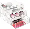 "Plastic 3-drawer vanity organizer – 7” x 6.5” x 6.5”, clear" 4