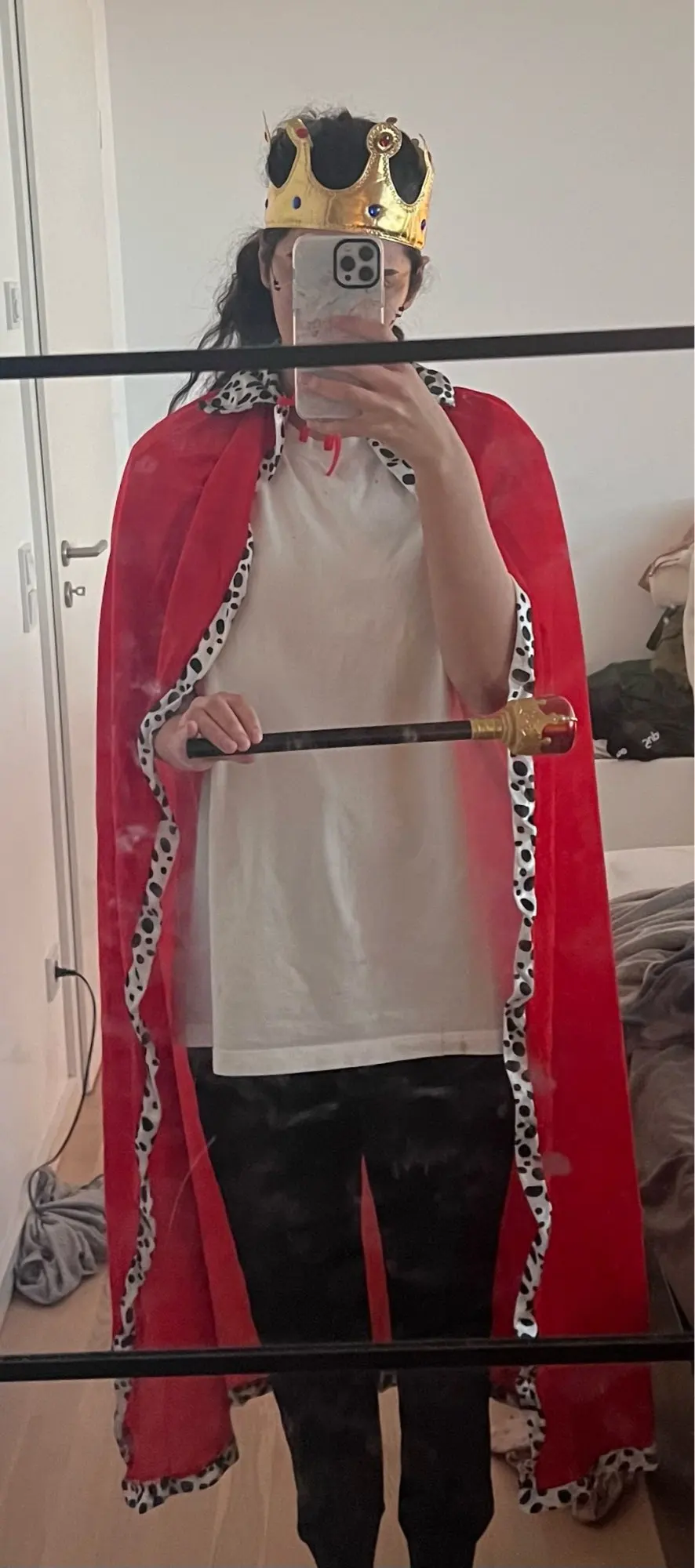 Capa Real De Disfraz Para Adultos De 51 Pulgadas (130 Cm): Bata De Rey O Reina En Azul, Morado O Rojo, Ideal Para Halloween Y Cosplay