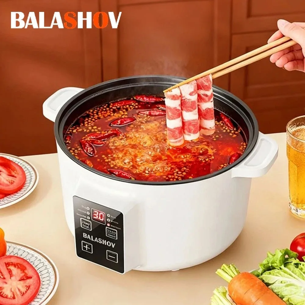 220V Multi Cookers Single/Double Layer Portable Electric Hot Pot 1.7L Household Non-stick Pan for Ramen, Dumplings, Oatmeal