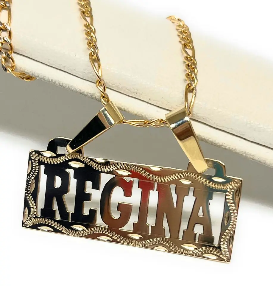 Custom Name Necklace For Women 18K Gold Plated  Stainless Steel Jewelry Personalized Custom Pendant Jewelry Gifts For Her