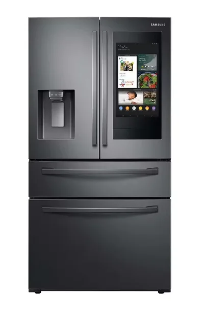 Smart New 28 cu ft 4-Door French Door Refrigerators with Touch Screen in Stainless Steel