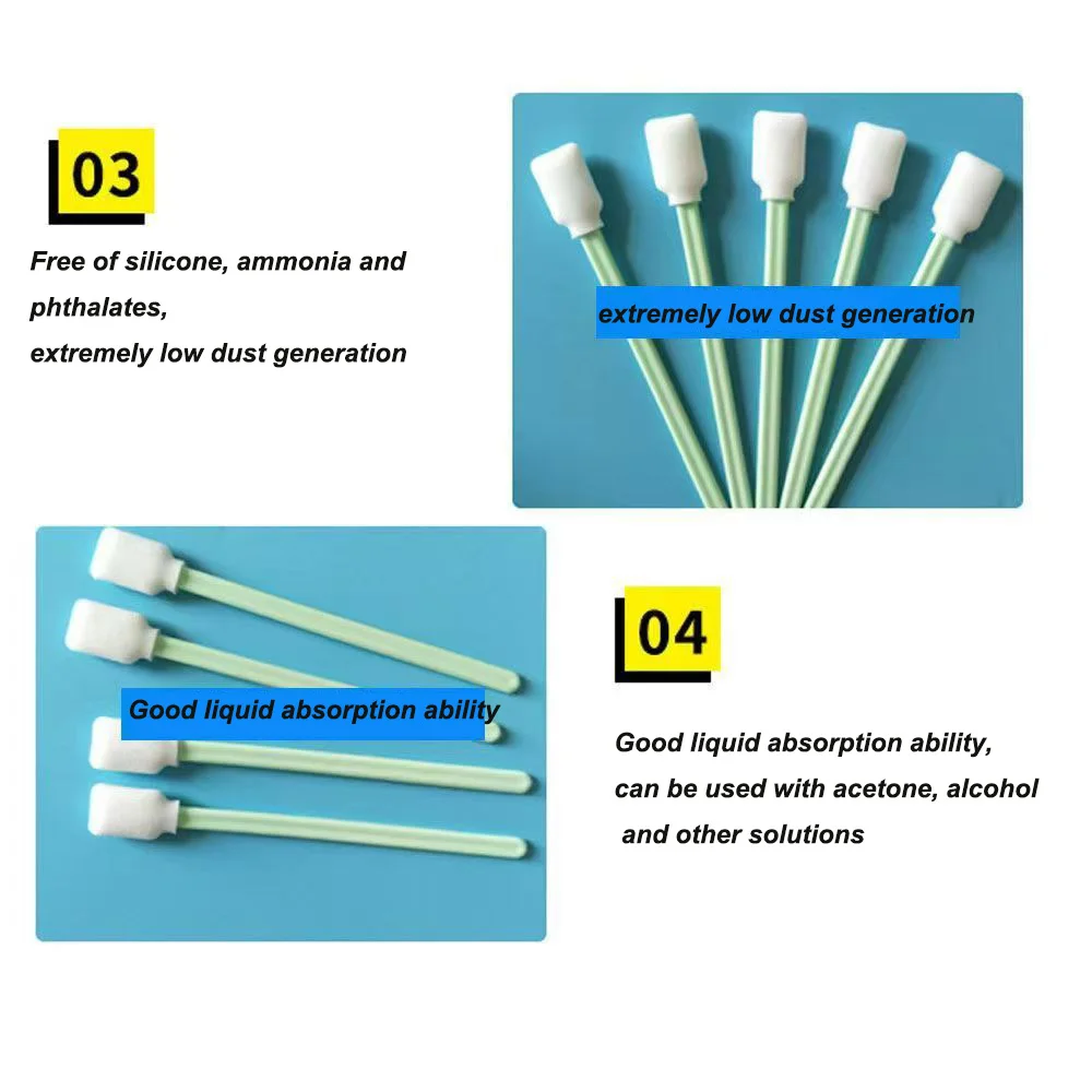 Printhead Cleaning Sponge 100PCS Inkjet Printhead Cleaning Foam Epson Roland Mimaki Mutoh Cleaning Tool