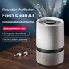 Portable Desktop Air Purifier Mini Negative Ions Air Cleaner With HEPA Filter Air Freshener Smoke Odor Remover Home Air Purifier