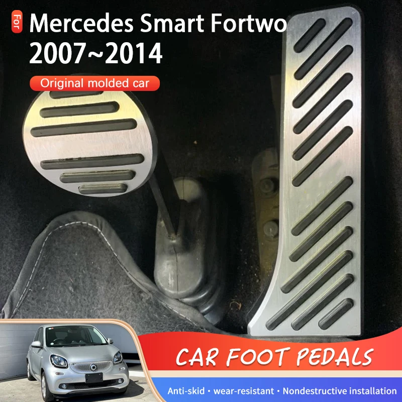 Car Pedal For Mercedes Smart Forfour Fortwo W451 2007~2014 Car-Styling Foot Covers Pads Stainless Steel Auto Interior Acessories