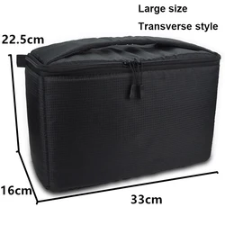 Waterproof Portable DSLR Camera Bag with Enhanced Padded Protection (Transverse Large)