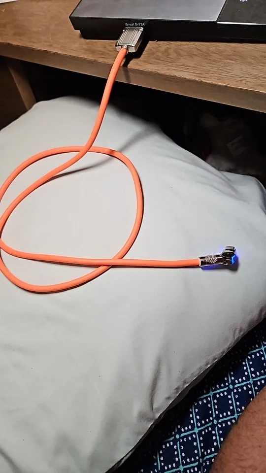 120w 6A Fast Charge Usb Type C Data Cable 180 Degree Rotating Gaming Elbow Cable For Xiaomi Mobile Phone Charger Usb Data Cable photo review