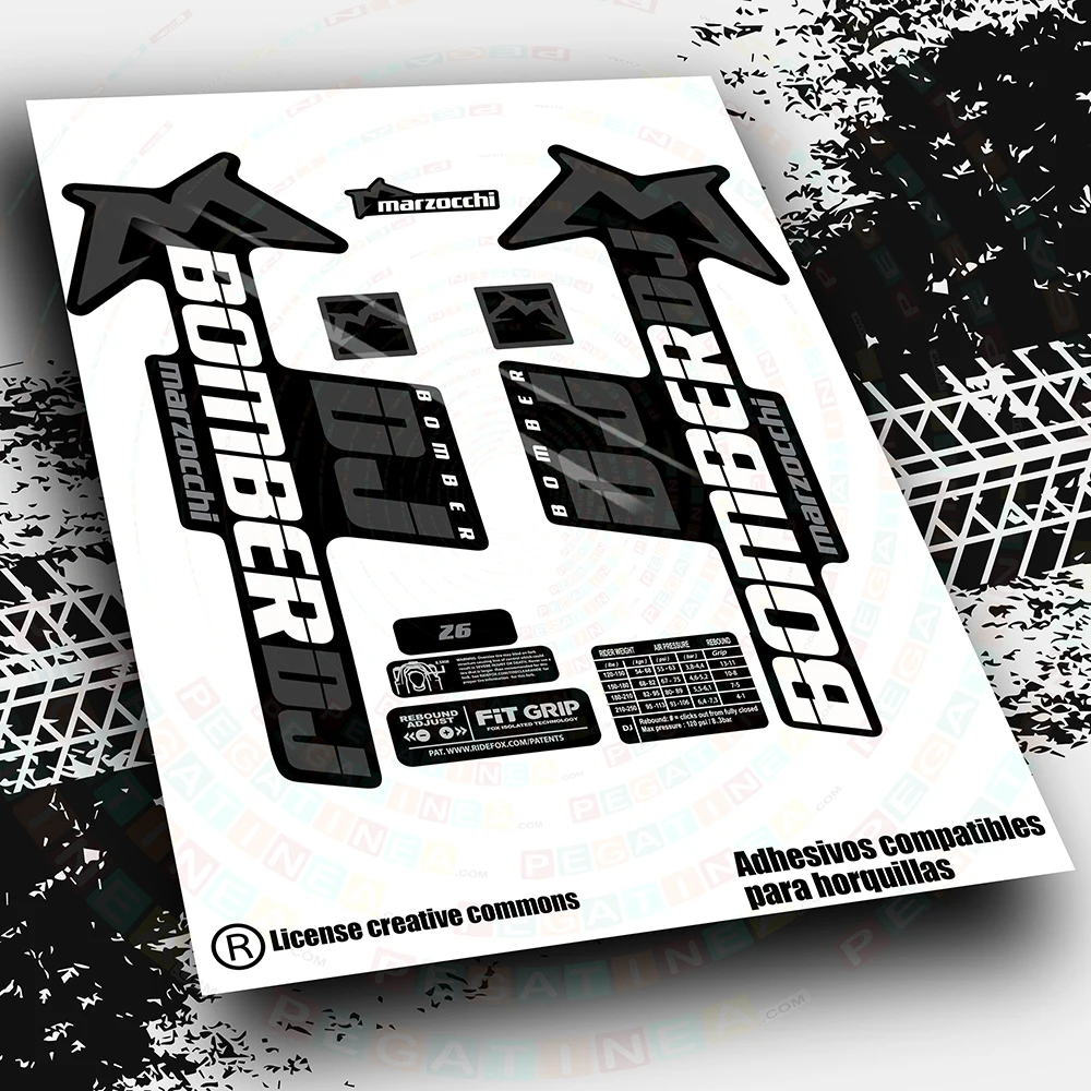 Marzocchi Bomber Dj Bicolore Wp546 Adesivi Decalcomanie Aufkleber Autocolant Adeivi Forks