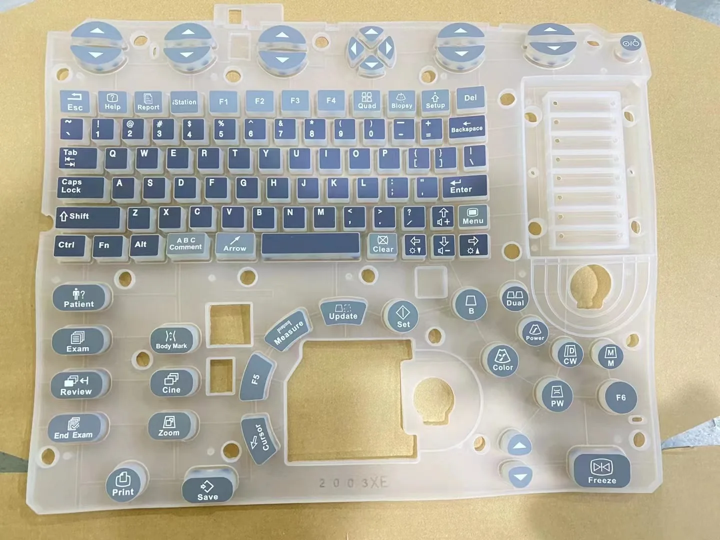 115 062133 00 Mindray M7 Silicone Keyboard Assembly Ultrasound Parts