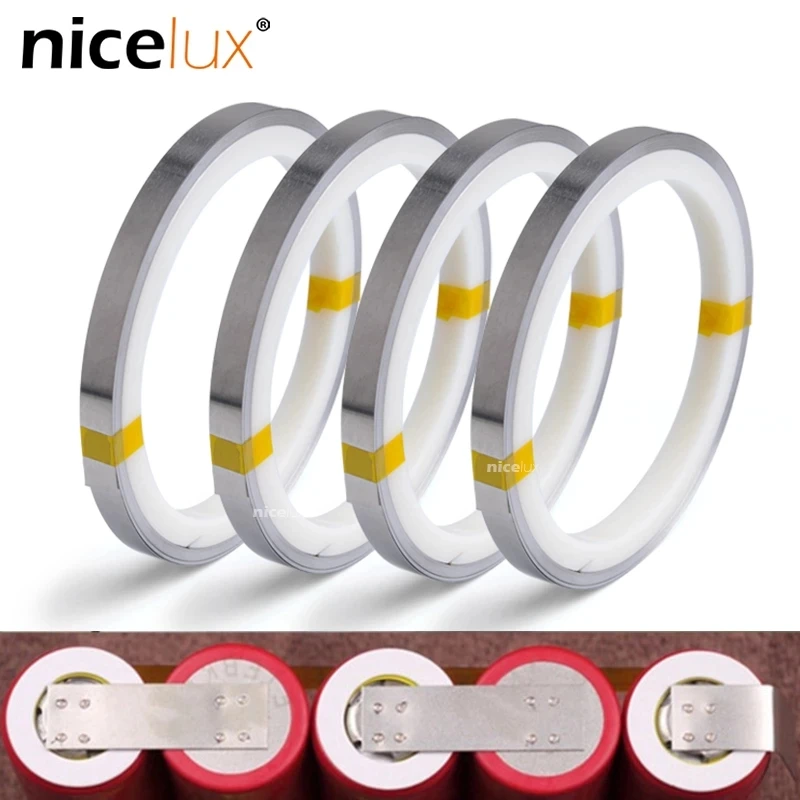 Batteria Agli Ioni Di Litio Da 10 Metri Piastra In Lamiera Di Nichel Connettore A Striscia Nichelata Nastro In Acciaio Da 0.1Mm Macchina Per Saldatura