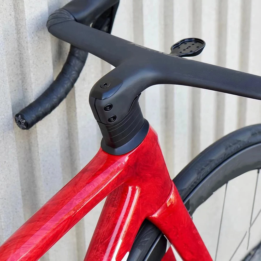 Road Carbon Bike Frame 700c Full Internal Carbon Routing Road Disc Frameset Design Bicycle Frame Handlebar