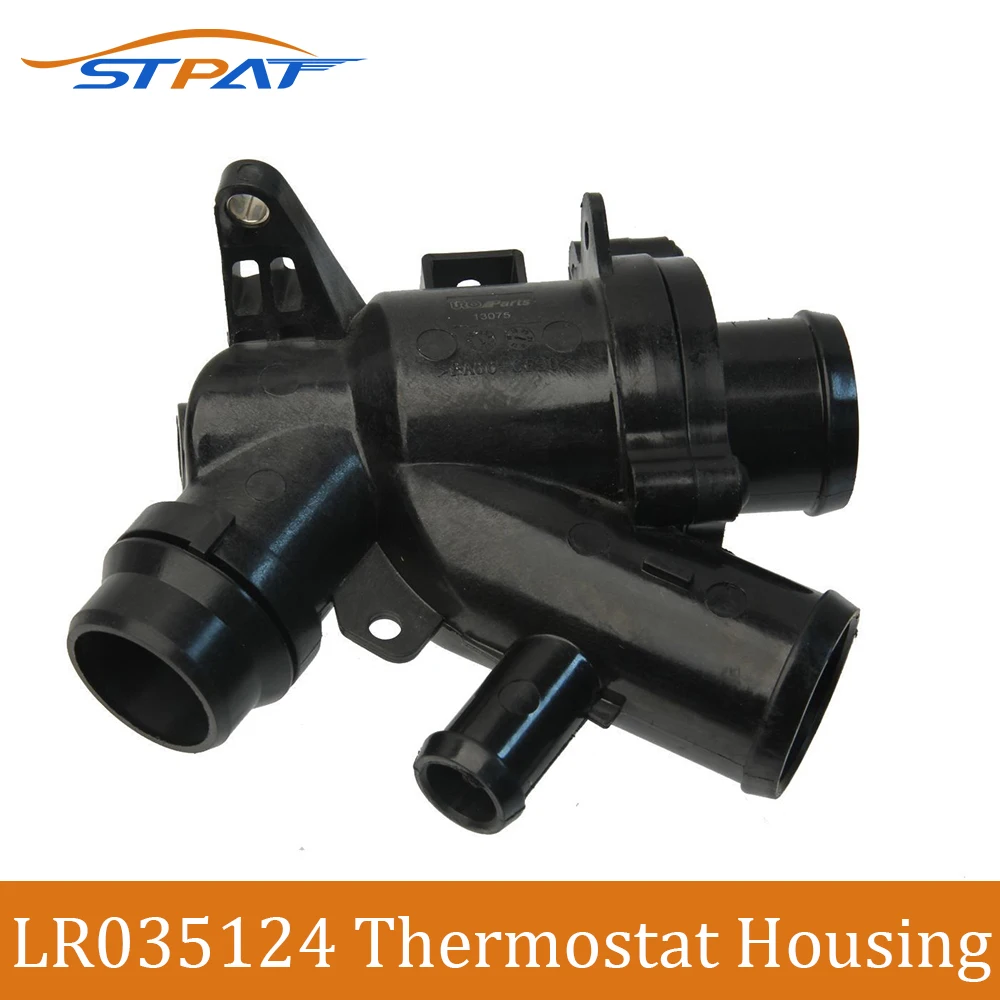 

STPAT LR032135 LR035124 3.0 V6 5.0 V8 Petrol Coolant Thermostat Housing for LAND ROVER Discovery 4 Range Rover RR Sport Velar