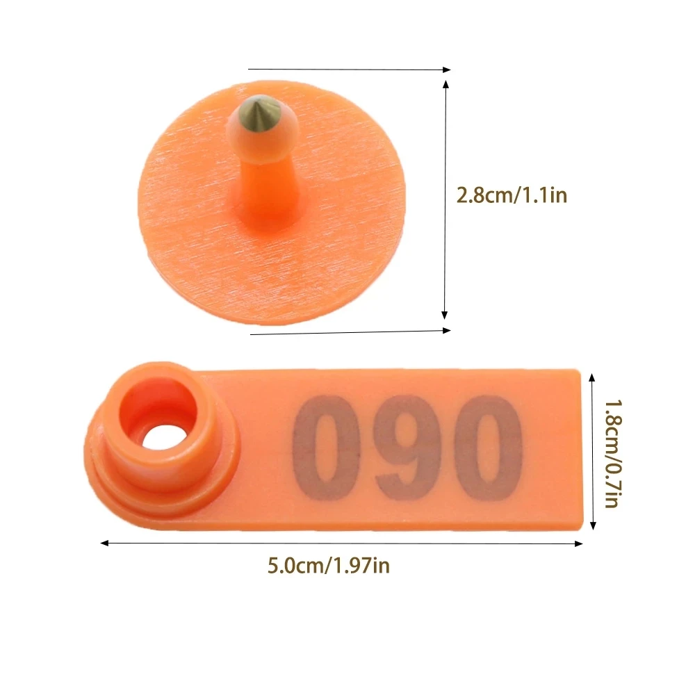 Livestock Ear Tags 100Pcs Sheep Goat Identification