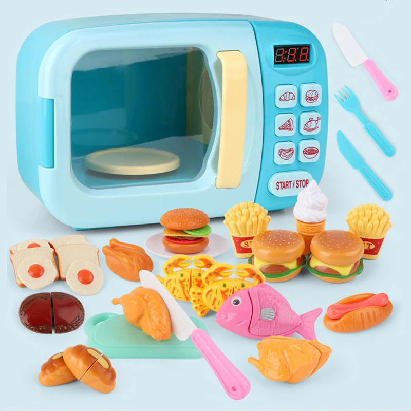 small cute microwave pretend toy cooking