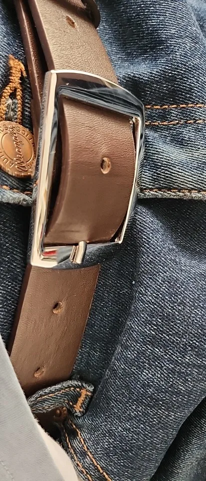 MIDNIGHT SOVEREIGN™ – Black Buckle Genuine Leather Belt photo review