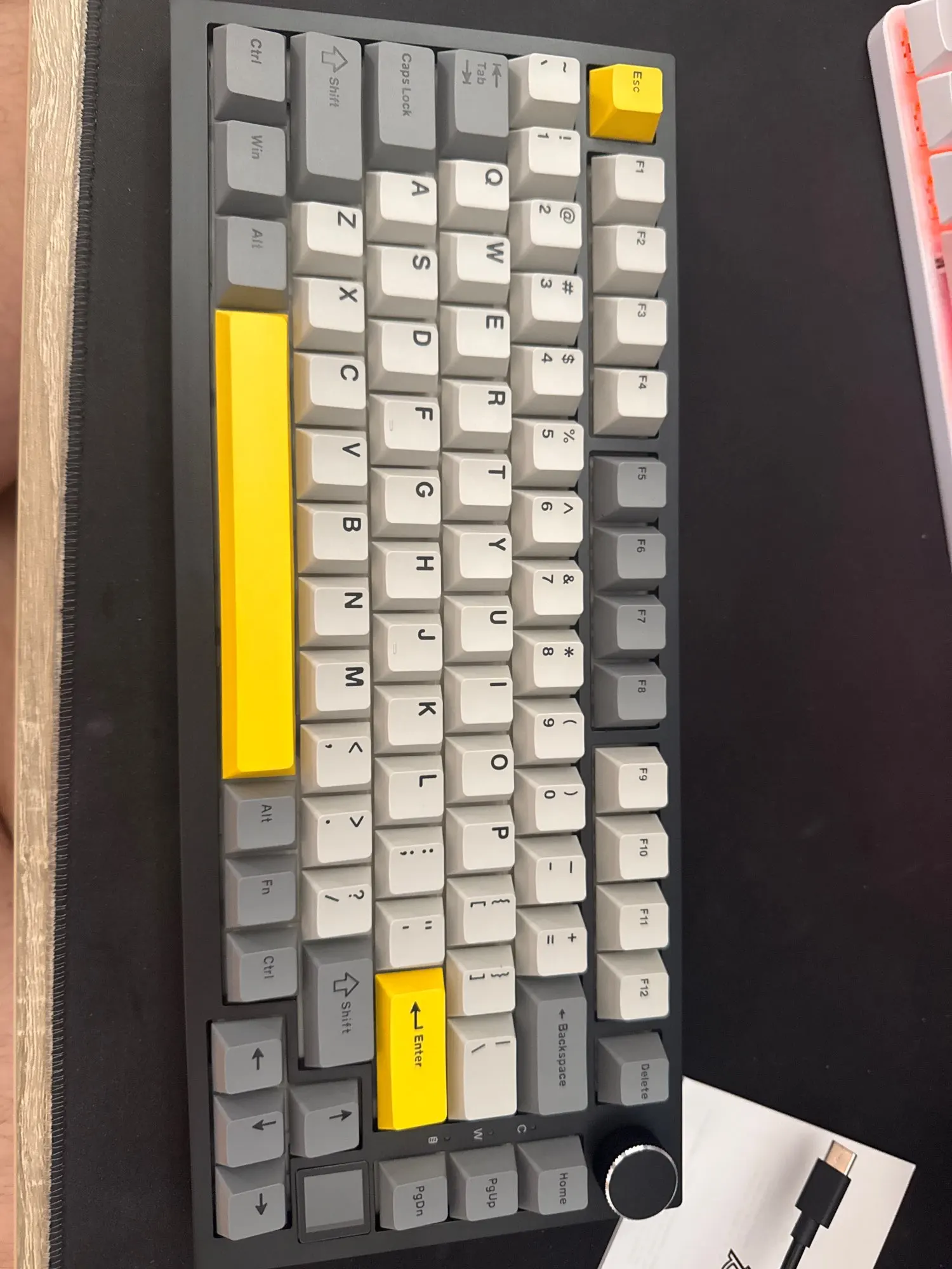 Ajazz AK820/AK820Pro Teclado mecánico para juegos Bluetooth 5,1/teclado personalizado inalámbrico/con cable C con perilla junta de intercambio en caliente photo review