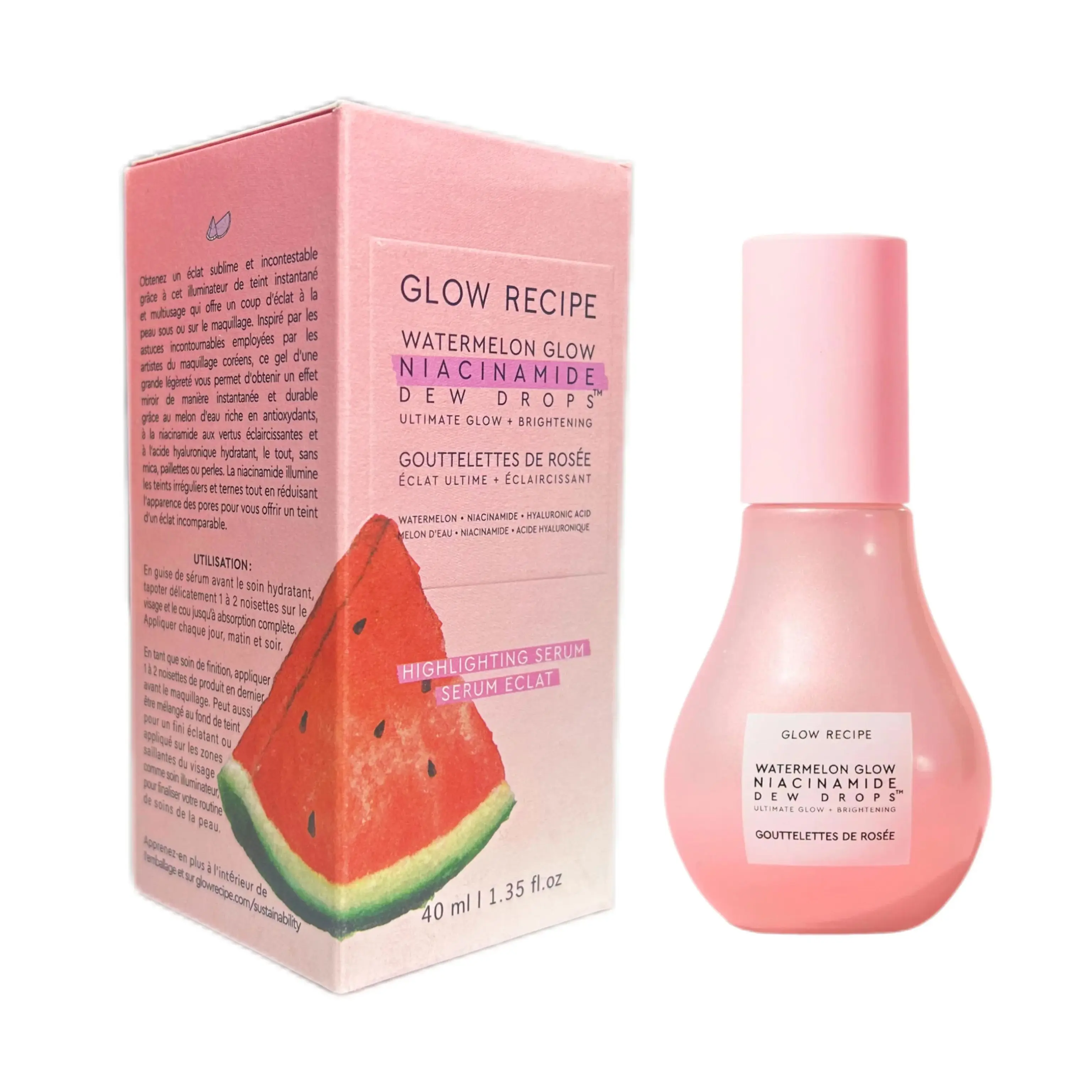 40mL Watermelon glow 5 pieces DEW DROPS glow recipe Facial cream essence facial care