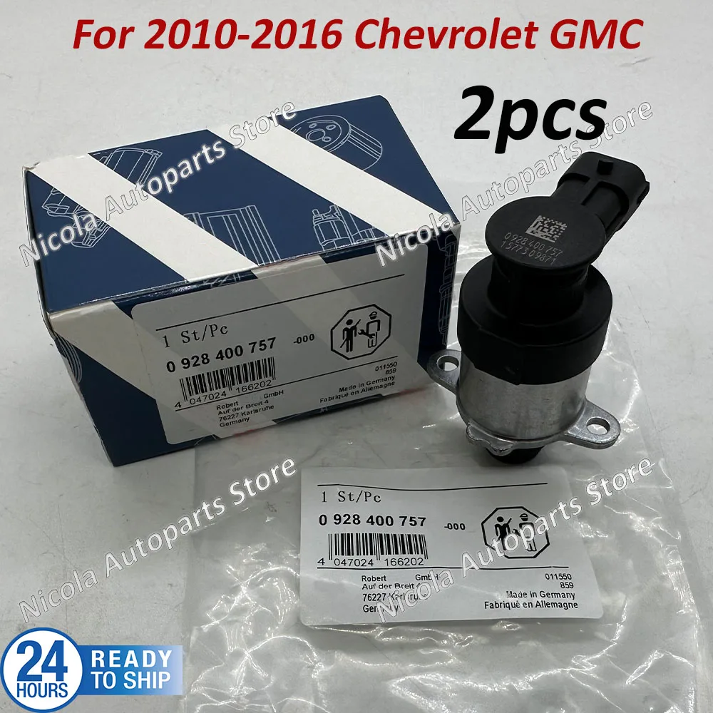 

2PCS For B-osch 0928400757 High Pressure Fuel Pump Regulator Metering Control Solenoid Valve For 2010-16 C-hevrolet G-MC