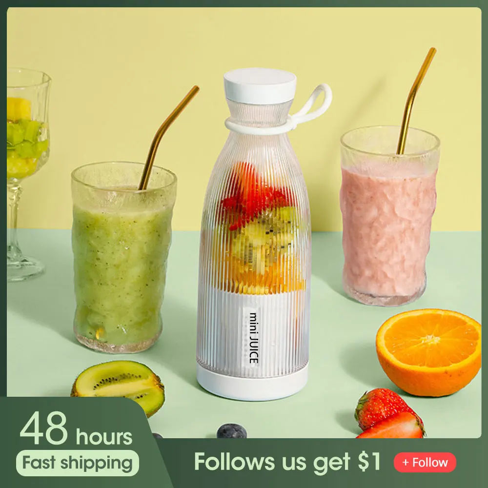 

Portable Juicer Blender Usb Charging Mini 300Ml Blender Bottle Lemon Orange Fruit Juicer Extractors Shake Cup Smoothie Blender
