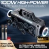 ANC 100W Bluetooth Speaker with 3 Way 7-speaker Built-in/dual wireless mic, Hi-Res Audio, Subwoofer, Instrument Input, 12 hours 1