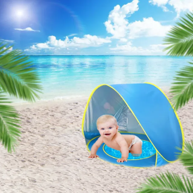 Hordozható Baby Beach Sátor Árnyék Medence Uv Protection Sun Menedék Csecsemő Kültéri Játék Nyári Gyermek Úszás Prop Ház - Image 4