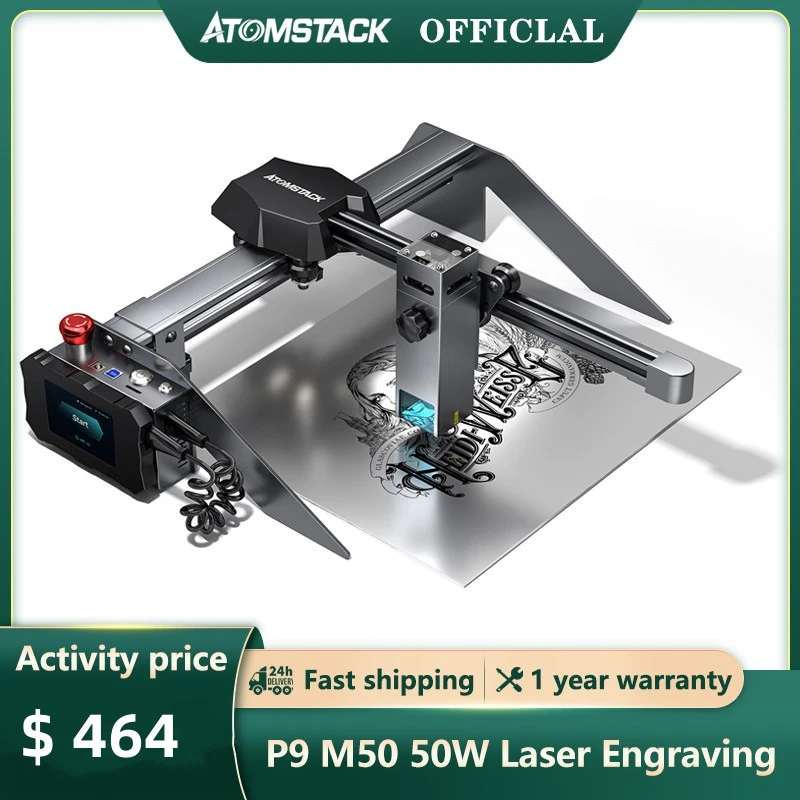 ATOMSTACK P9 M50 Laser Engraver with 3.5 Inch Touch Screen 32 Bit
