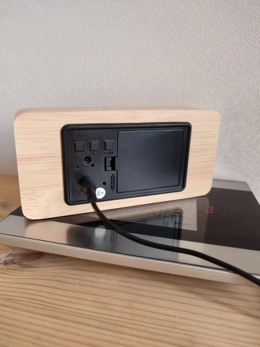 Wooden Digital Alarm Clock LED Wooden photo review