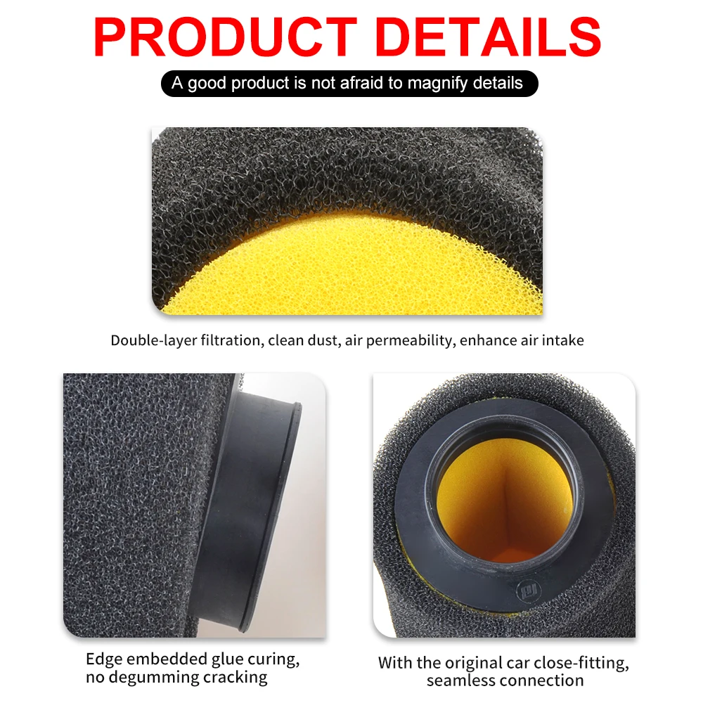 NIBBI Foam Air Filter Sponge Cleaner 35mm 45mm 49mm Air Filter Car Racing Moped Scooter Dirt Pit Bike Motorcycle Accessories air filter cleaner motocross air filter air filter motorcycle air filter