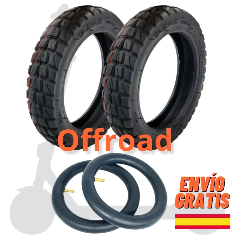 ✓Kit Ruedas Patinete Xiaomi M365 / Pro 2 de 9 pulgadas Todoterreno Offroad  Tubeless 1S / Essential/ Mi 3 / Cecotec Bongo Serie A - Cubiertas,  Recambios, Piezas, Mejora Neumaticos 8'5/10, No necesita camara de aire