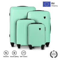 Ensemble de 4 valises rigides en ABS + PLOVER (28 "/24"/20 "/18") – Bagages de voyage durables |   Roues 360° |   Verrouillage cryptographique |   Cabine, grande et moyenne, diverses couleurs 1