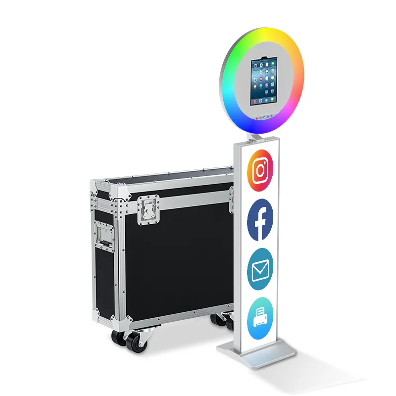 iPad Photo Booth, Selfie Maker, Adjustable Case with LED Ring Light for Events, Parties, Weddings A11edd45657fb4b889328e81a90d8af5f8