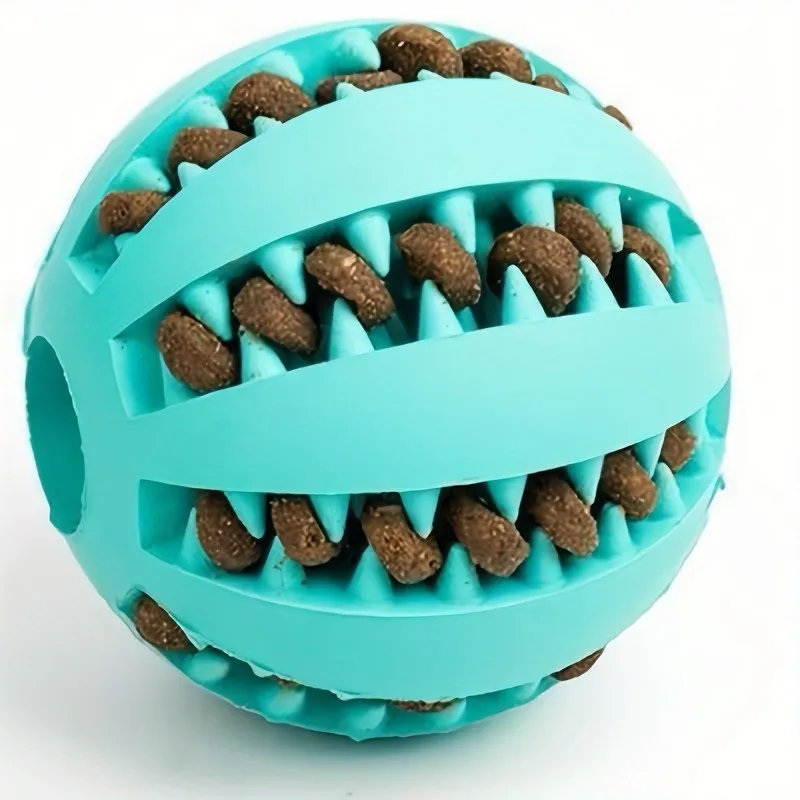 Interactive Cotton Rope Pull Dog Toy with Rubber Treat Ball – Non-Toxic Chew Toy for Teeth Cleaning & Boredom Relief
