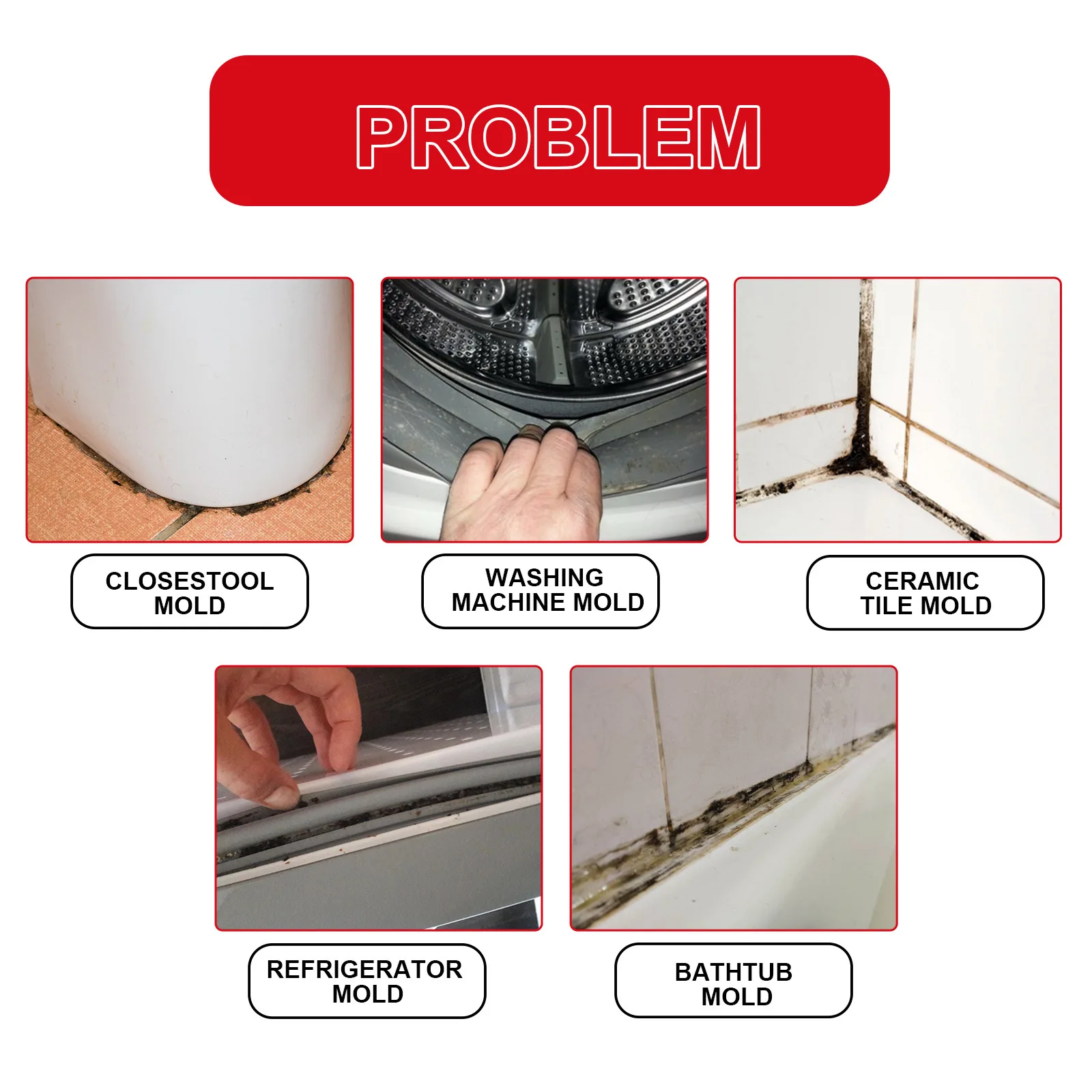 Jaysuing 100ml Mold Mildew Remover Cleaner Wall Kitchen Mold Cleaning Chemical Tiles Bathroom Washing Black Spot Removing Gel