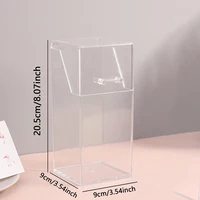 1pc makeup brush storage box, simple and transparent multifunctional makeup brush storage rack, simple, durable and practical 2