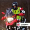 Salzmann High Visible Motor Cycle Vest, made with 3M Scotchlite, with black elastic fabric. 3