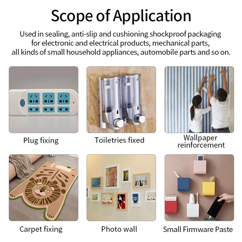 고품질 양면 폼 테이프 흰색 강한 끈적임 핫멜트 접착제 스폰지 자체 접착 테이프 작은 품목 장착