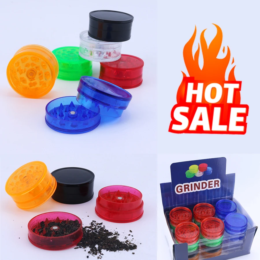 Plastic Tobacco Herb Grinder Crusher Plastic Smoking Accessorie
